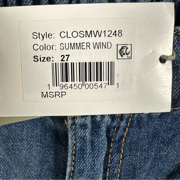 Hudson Jeans Remi High Rise Straight Leg Jeans Elastic Waist Summer Wind 27 NWT - Picture 6 of 9